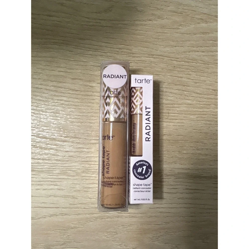 Tarte Shape Tape Radiant Concealer Bundle 42S Tan Sand Full & Travel Size